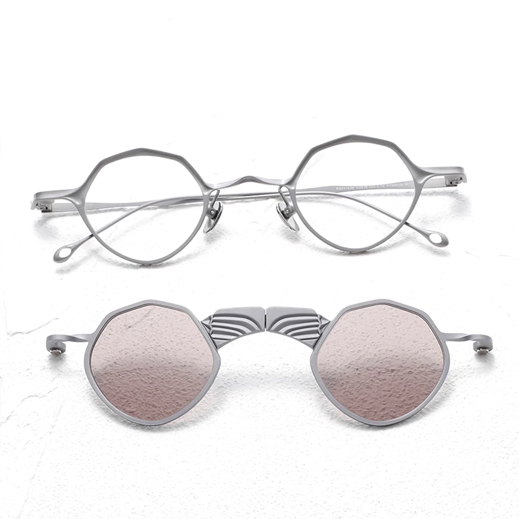 Montatura per occhiali ottici in puro titanio: clip magnetica unisex