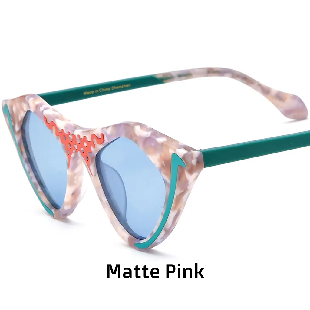 Cat Eye Polarized Sunglasses UV400 Acetate Frame