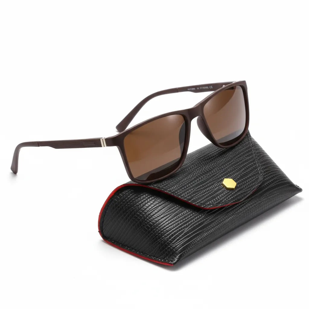 Ultra Light Boxy Polarized Sunglasses - Retro Style for Fishing & Driving