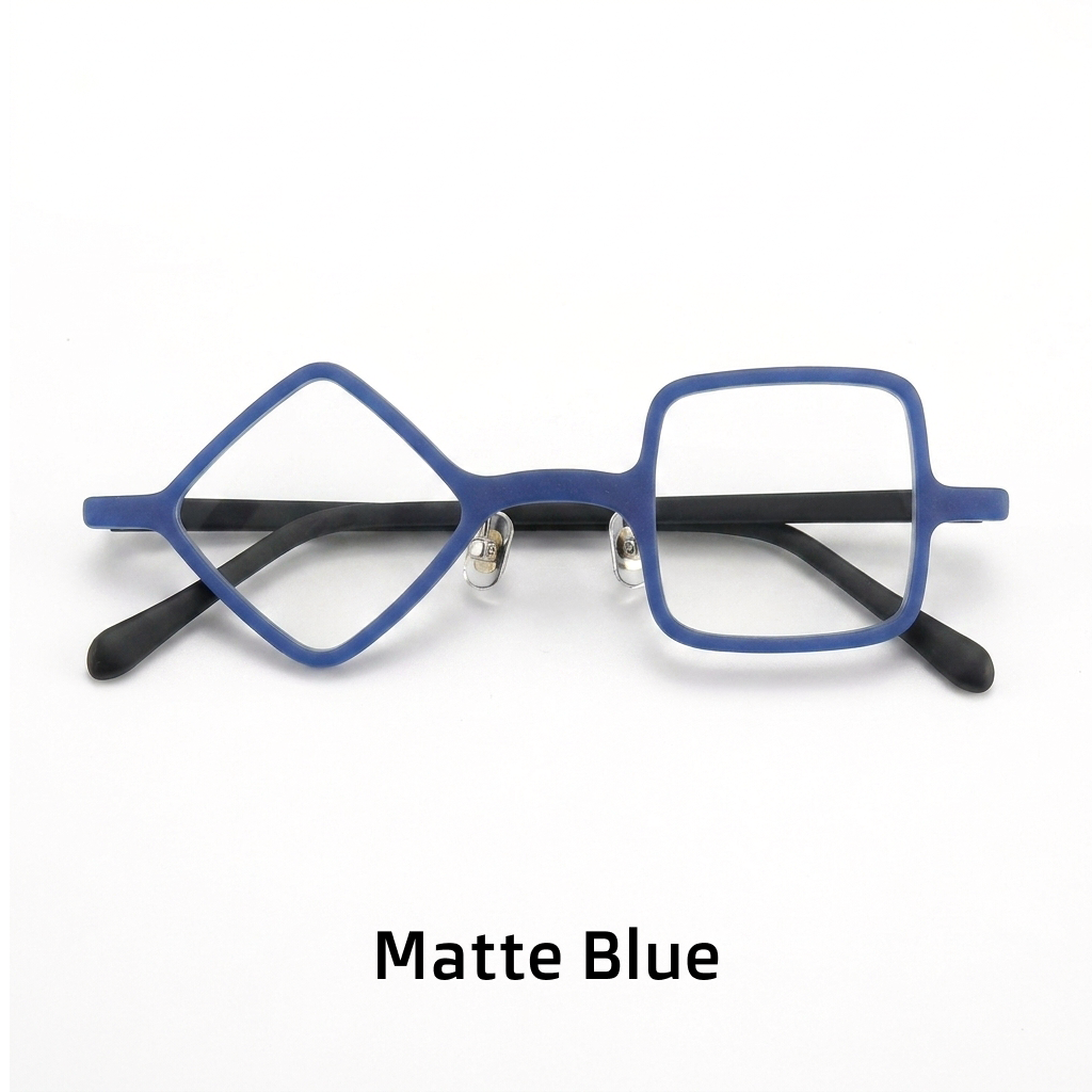Frosted Acetate Square Optical Frames – Matte Retro Unisex