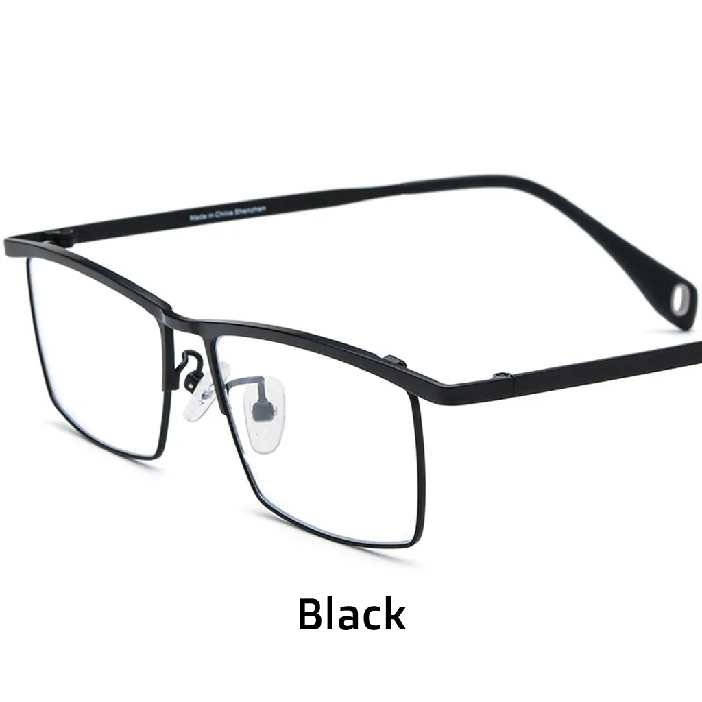 Titanium Square Optical Frames – Unisex Lightweight Prescription Eyeglasses