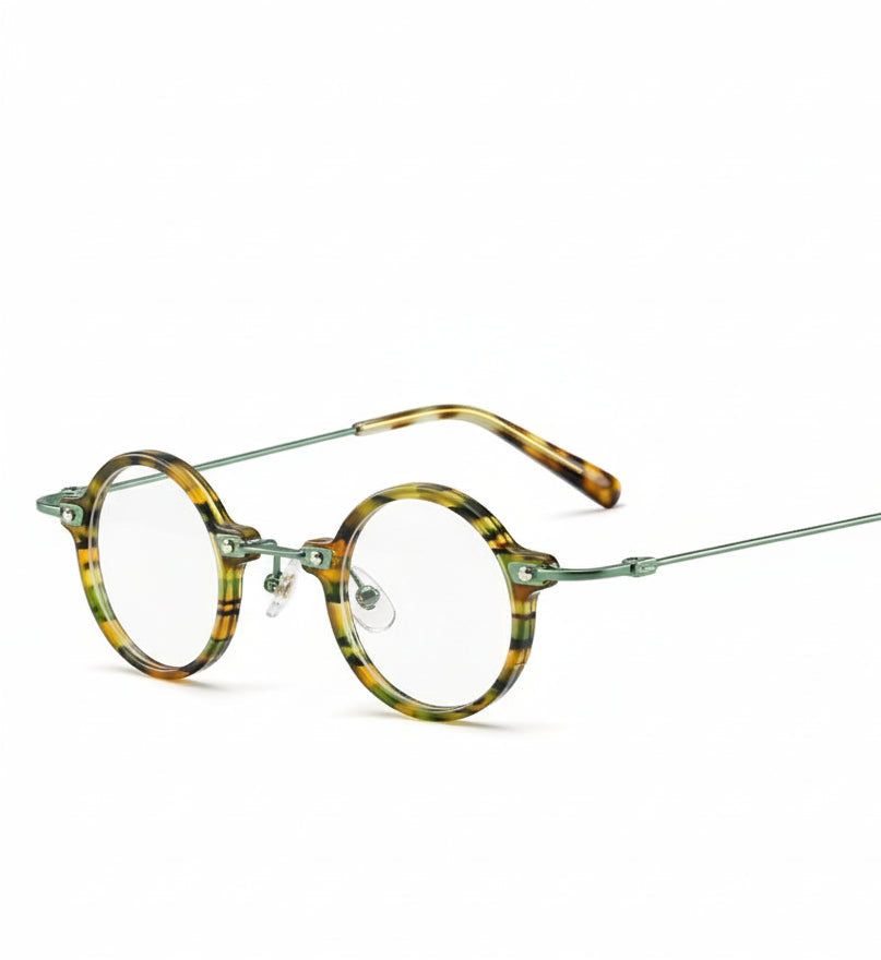 Retro Round Metal Eyeglass Frames - Lightweight Optical Prescription Glasses