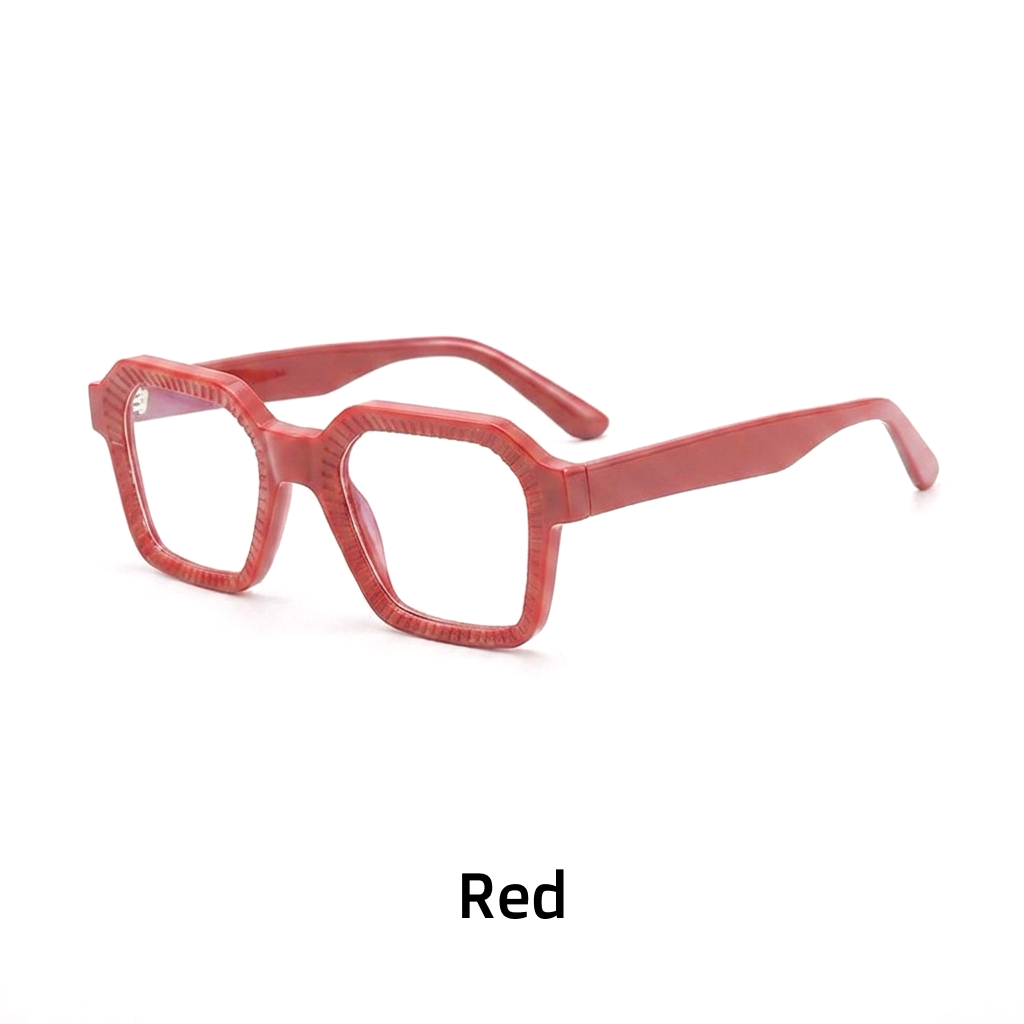 Optische Brillengestelle aus quadratischem Acetat im Retro-Stil