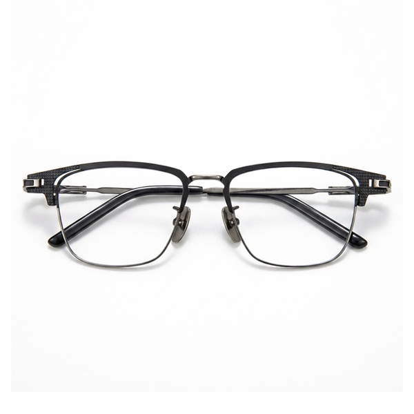 Wide Frame Titanium Retro Business Eyeglasses