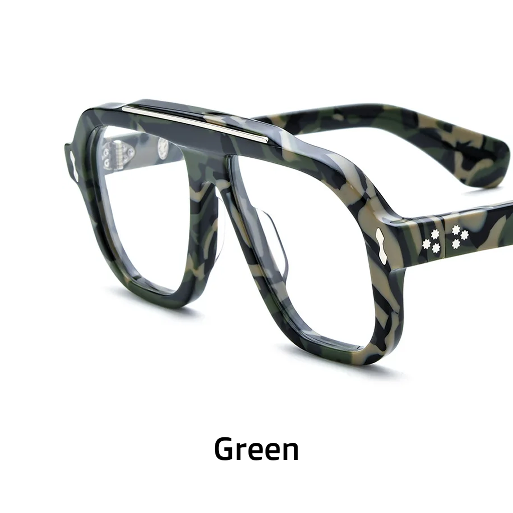 Wide Frame Square Acetate Optical Glasses