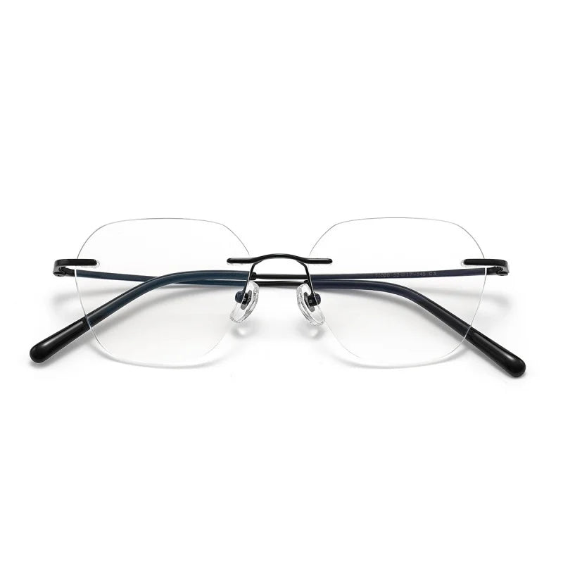 Ultra Light Titanium Frameless Eyeglass Frame - Retro Optical Prescription