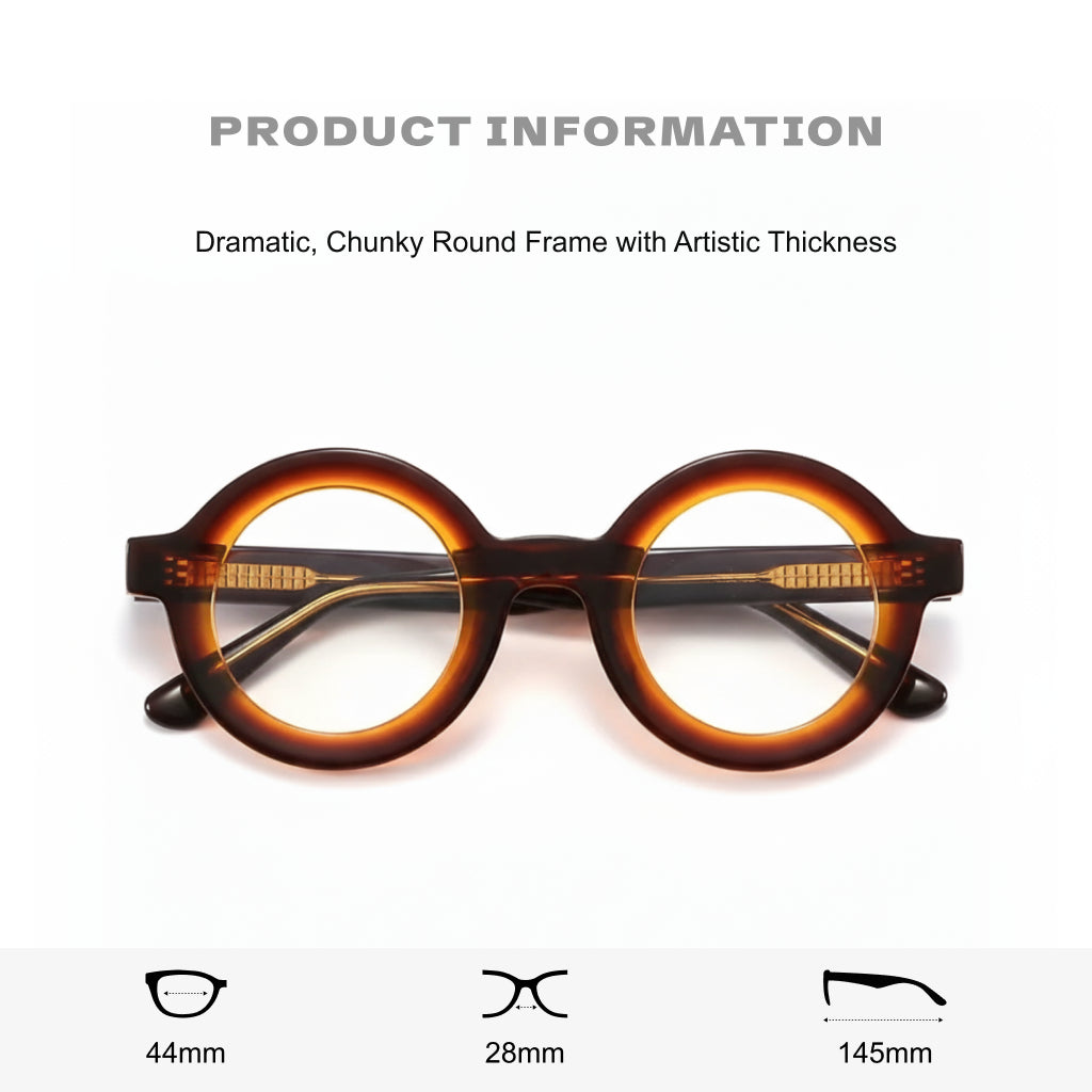 Retro Round Acetate Optical Frames - Model EM23103