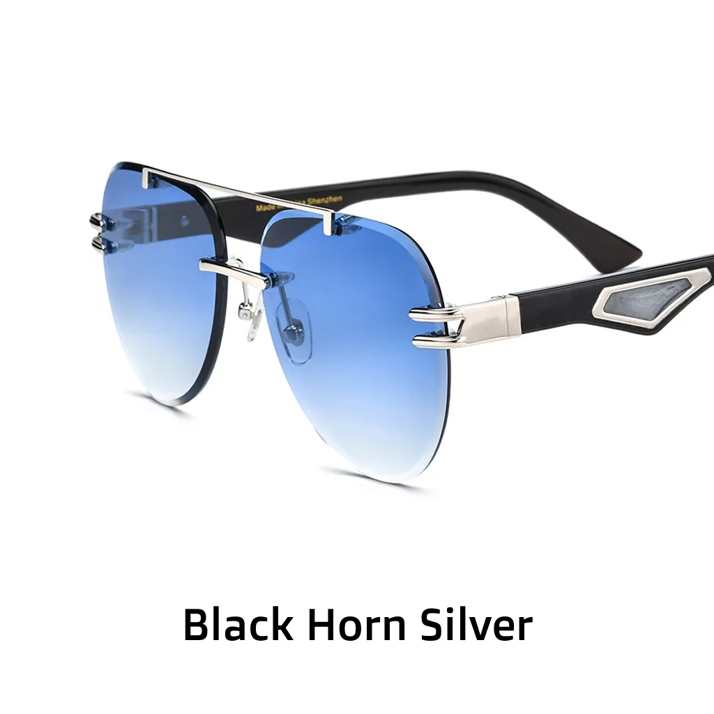 Horn-Frame UV400 Sunglasses