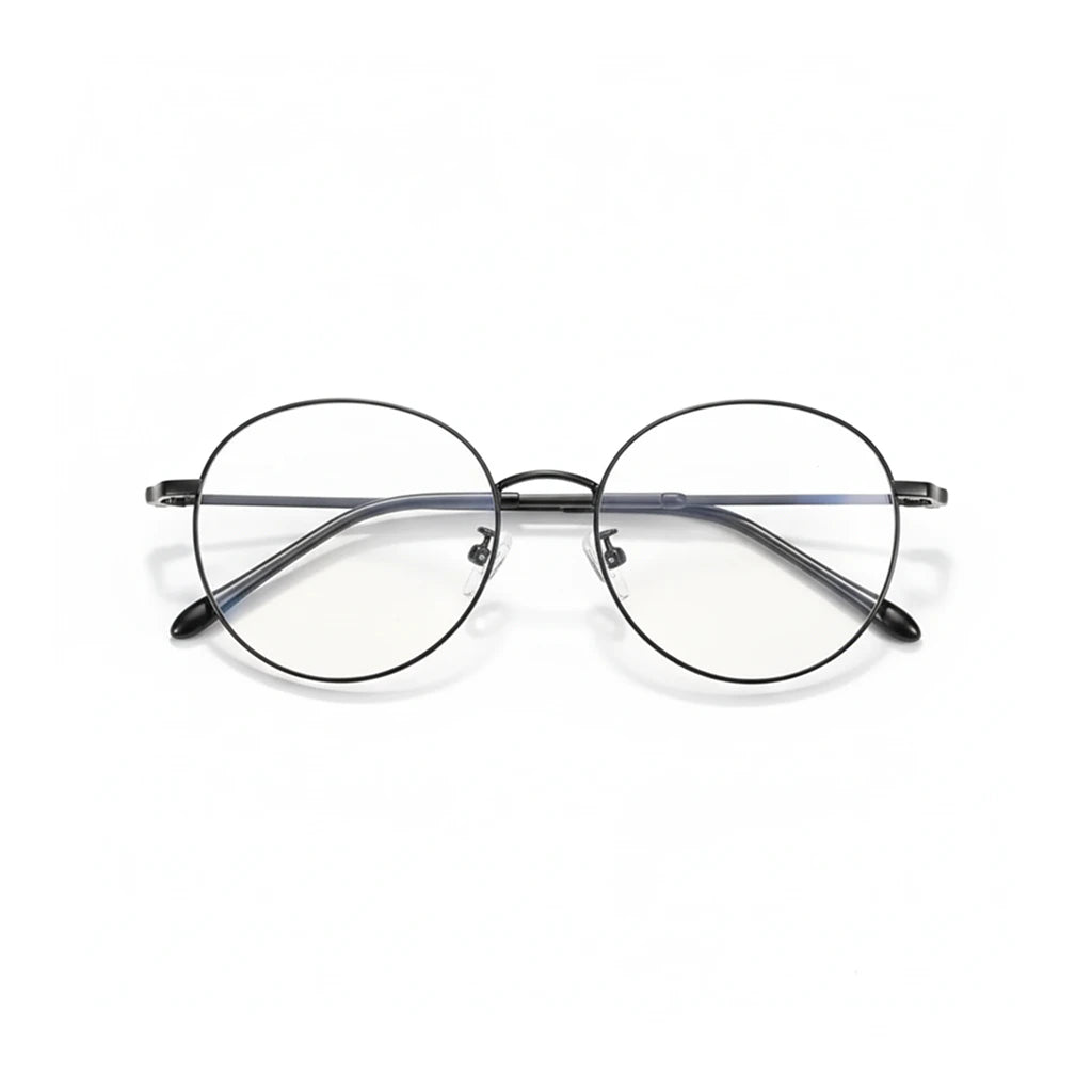 Ultra Light Retro Round Alloy Eyeglass Frames - Unisex Optical Prescription Glasses