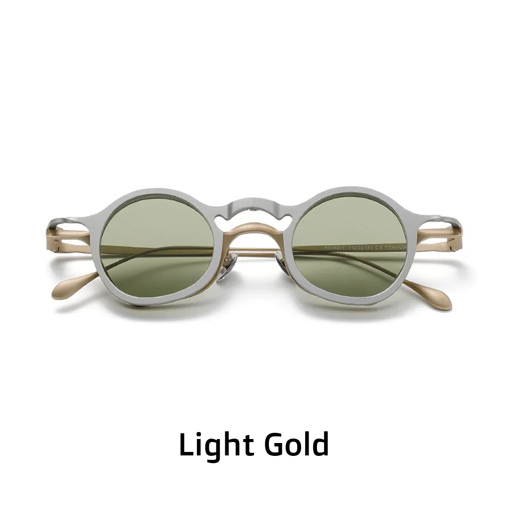 Titanium Round Optical Frames with Magnetic Clip-On Sunglasses – Unisex