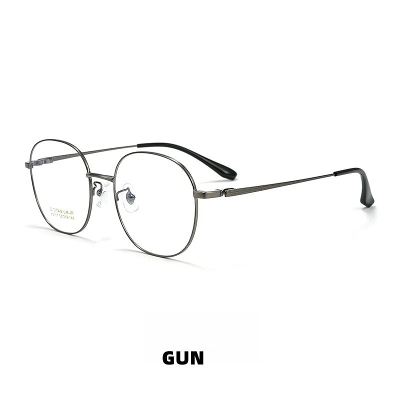 Titanium Retro Square Eyeglasses K5117M