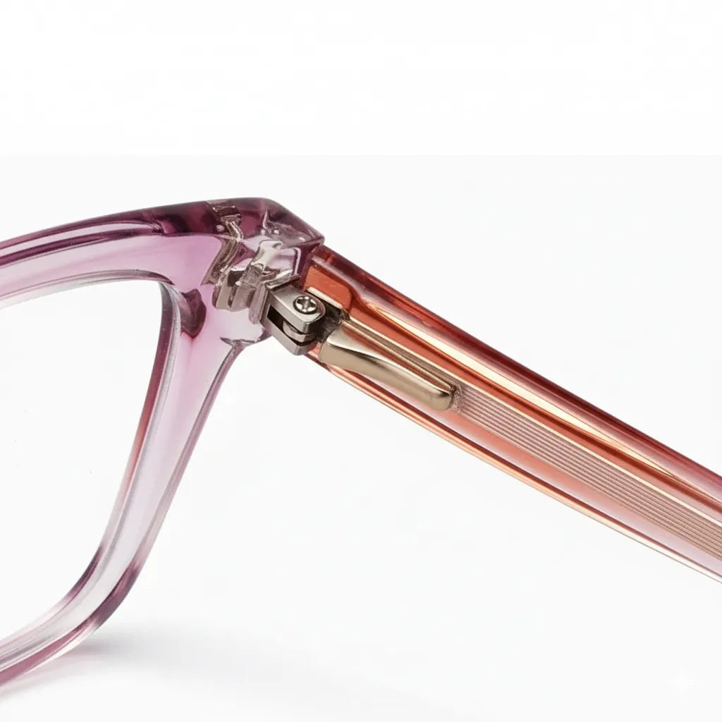 TR90 Retro Square Gradient Glasses Frame - Anti Blue Light