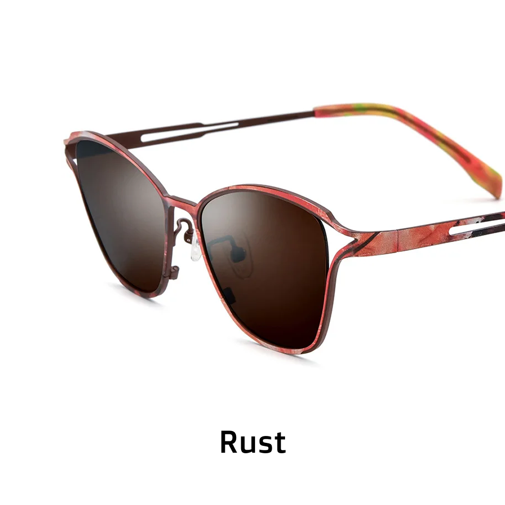 Cat-Eye Polarized Titanium Sunglasses