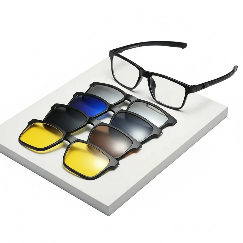 5-in-1 Polarized Sports Sunglasses Set - Ultra-Light Telescopic Legs