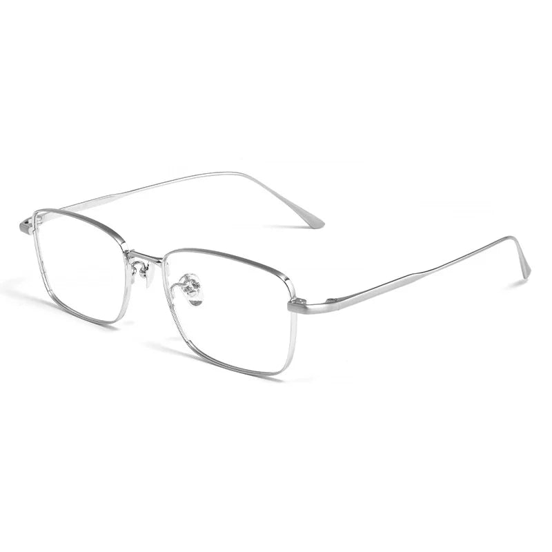 Pure Titanium Square Eyeglasses Frame - Unisex Optical
