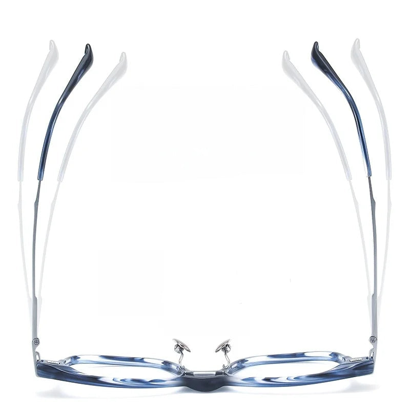 Titanium Retro Square Eyeglass Frames