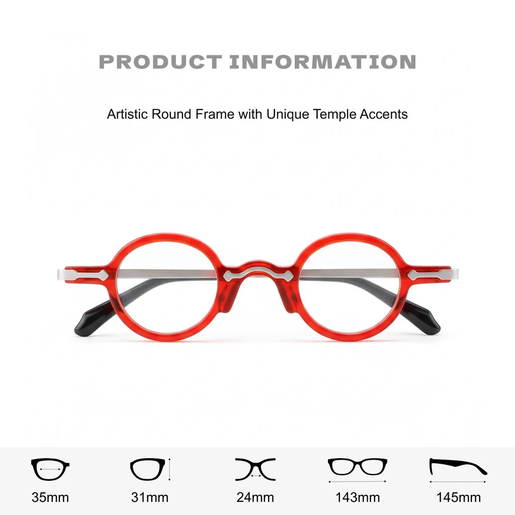 Ultra Light Titanium Round Eyeglass Frame