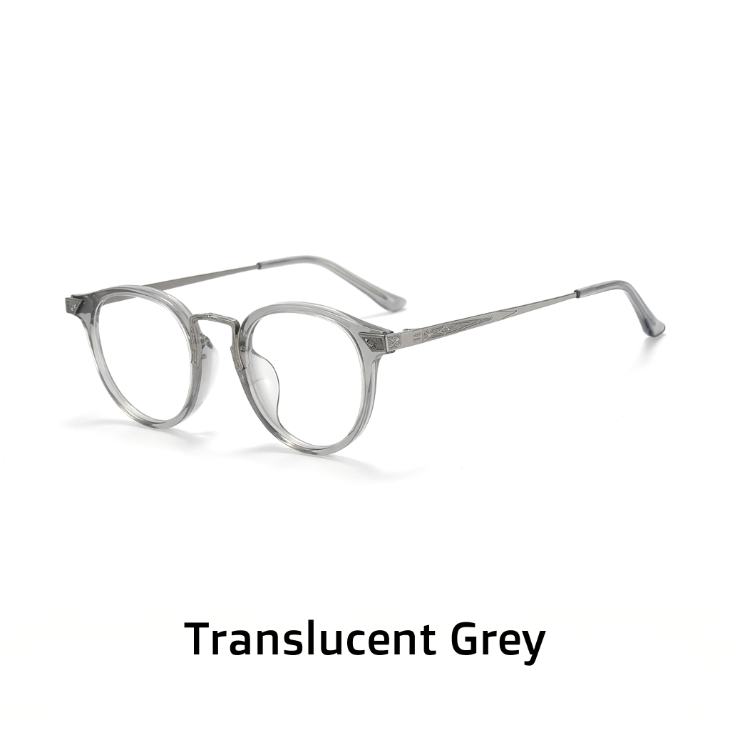 Acetate Oval Optical Frames – Unisex Hand-Carved Prescription Eyeglasses