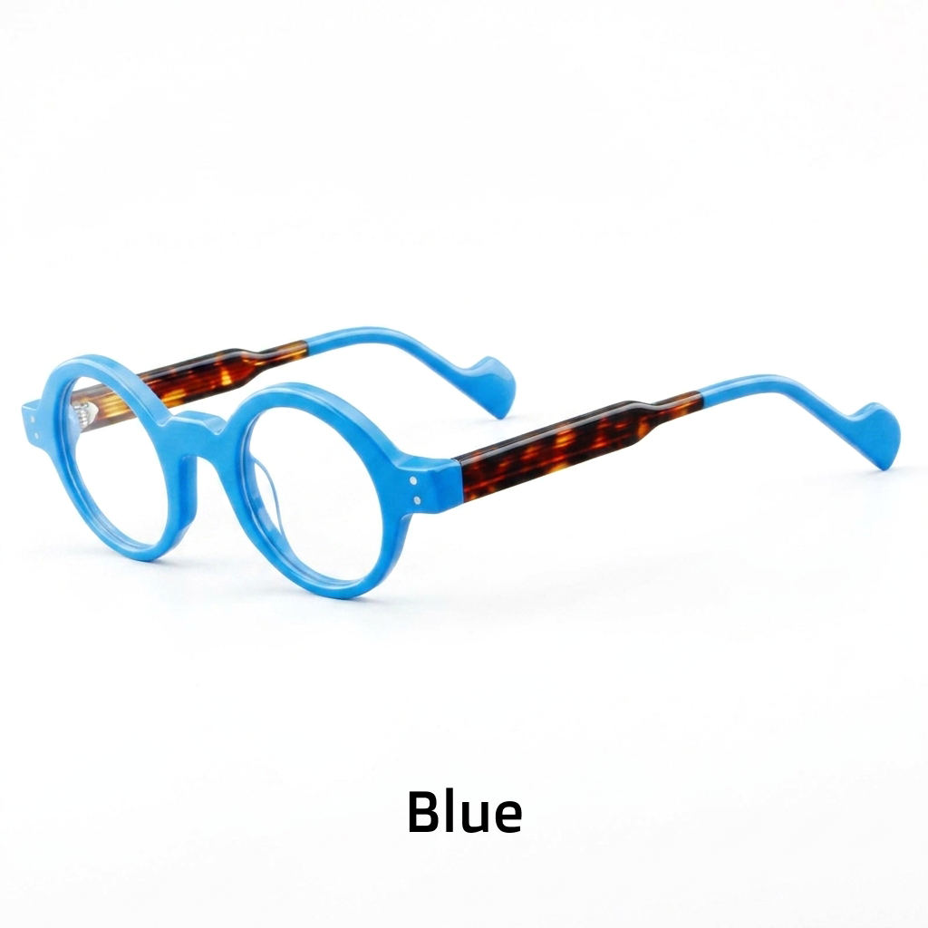 Acetate Round Optical Frames – Retro Literary Unisex