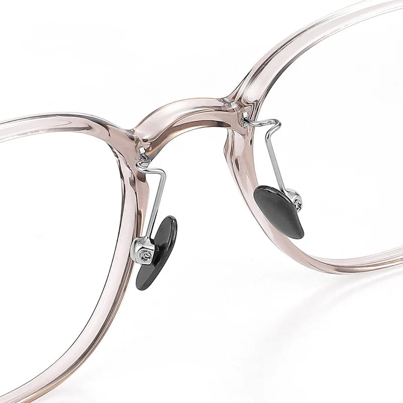 Retro Oval Titanium Eyeglasses Frame - Unisex Prescription Glasses 9109