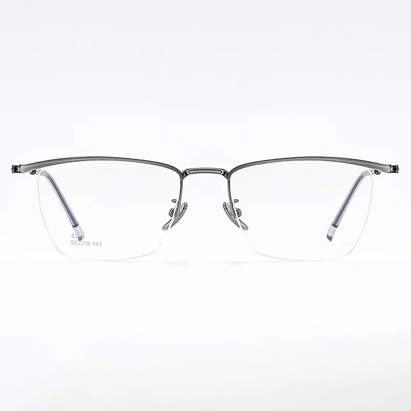 Alloy Half-Frame Optical Prescription Glasses 6315