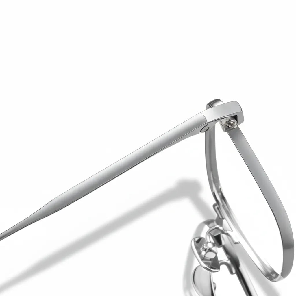 Pure Titanium Square Eyeglasses Frame - Unisex Optical