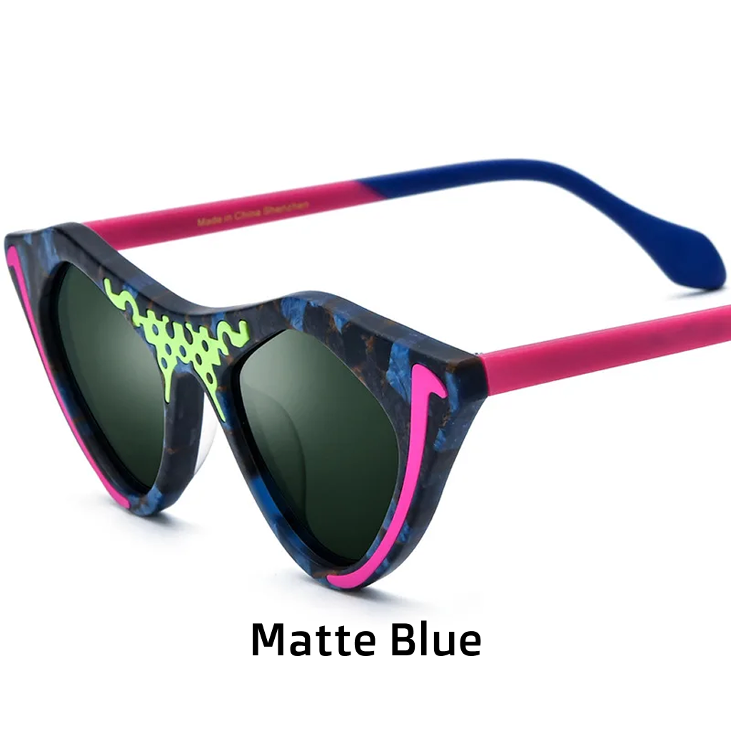 Cat Eye Polarized Sunglasses UV400 Acetate Frame