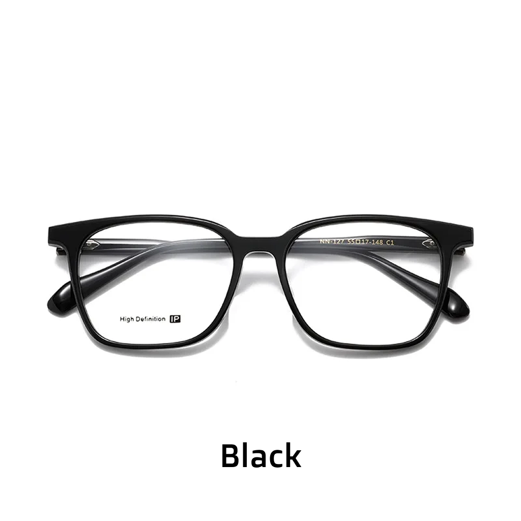 Montature da vista retrò quadrate in acetato - Occhiali leggeri unisex