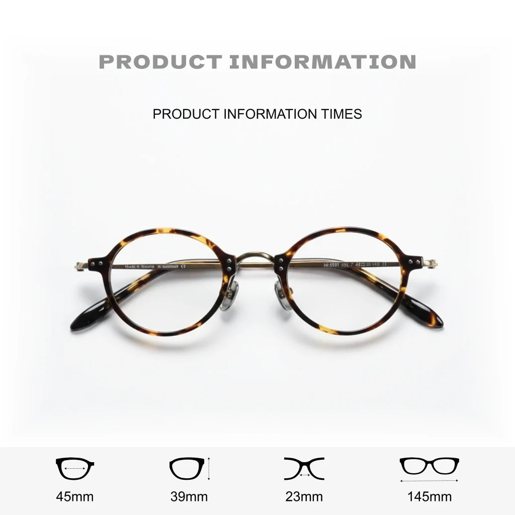 Montures de Lunettes Rondes Rétro Anti-Lumière Bleue - Lunettes de Vue Optiques Unisexes M2316
