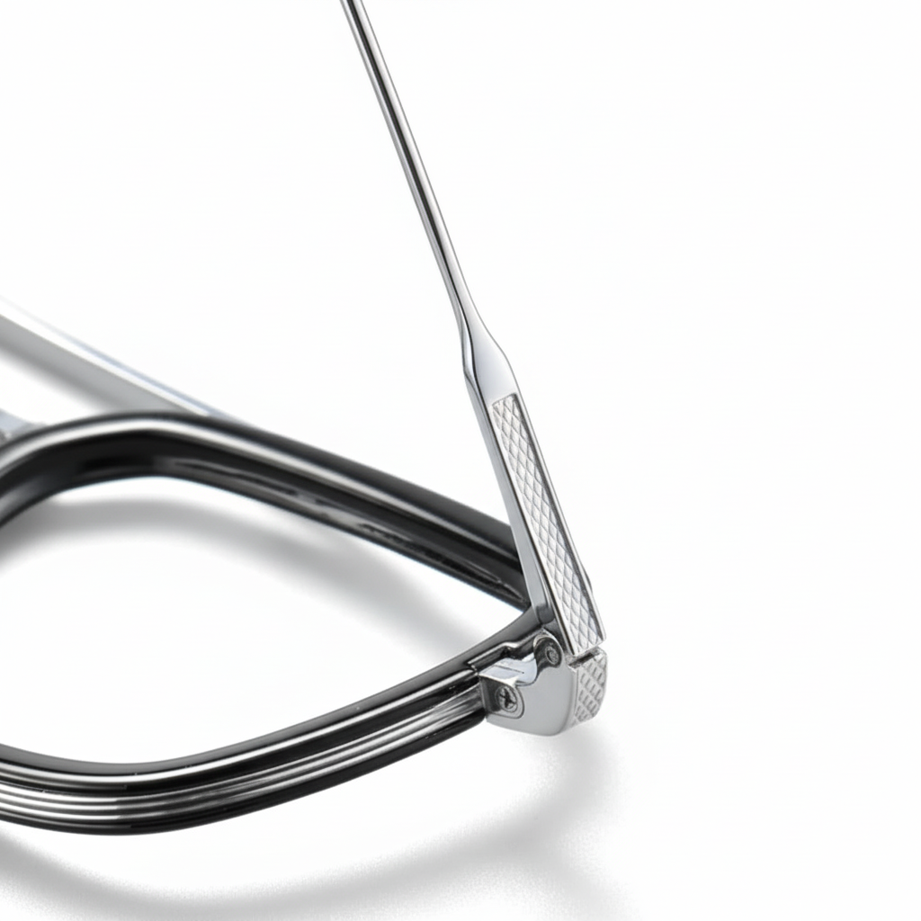 Titanium Retro Double Beam Optical Eyeglasses Frame – Unisex Prescription