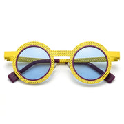 Round Polarized Sunglasses UV400 Titanium Frame