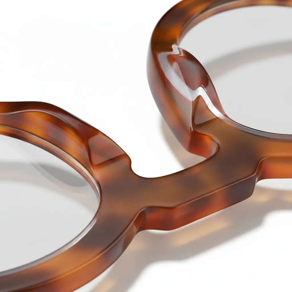 Retro Round Acetate Eyeglasses - Unisex Optical Prescription Frames