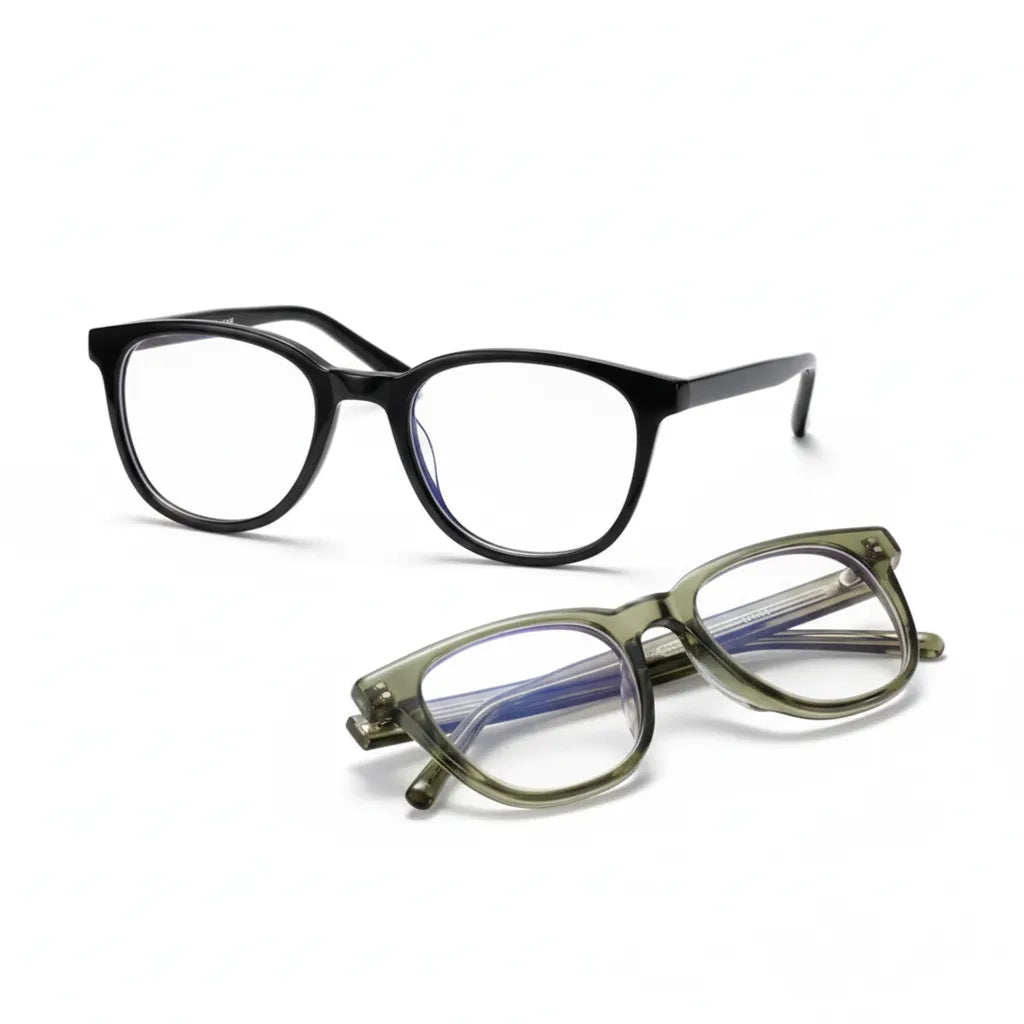Runde Retro-Anti-Blaulicht-Brille