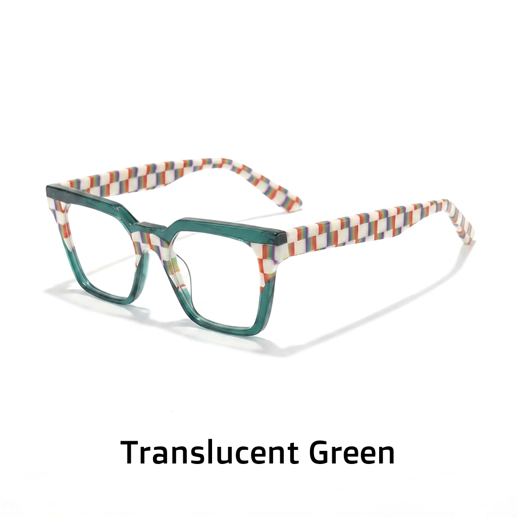 Acetate Large Frame Optical Glasses – Retro Unisex Eyewear