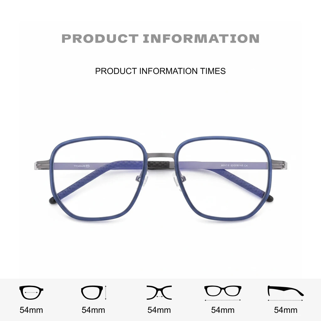 Ultra-Lightweight Titanium Blue Light Blocking Glasses Frame