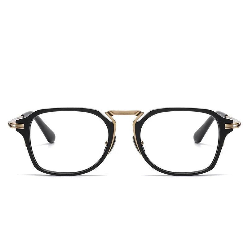 Retro Square Titanium Eyeglass Frame - Unisex Optical DTX413