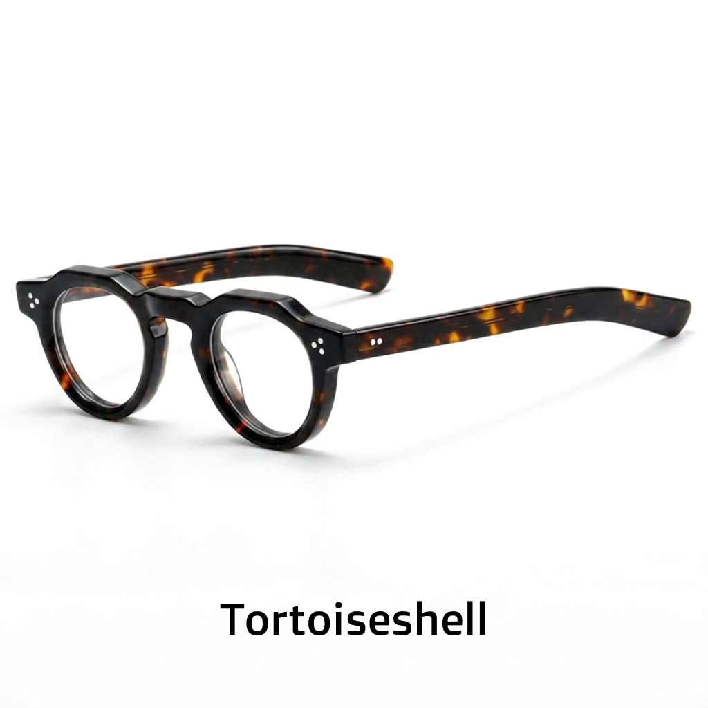 Ovales Retro-Brillengestell aus Acetat