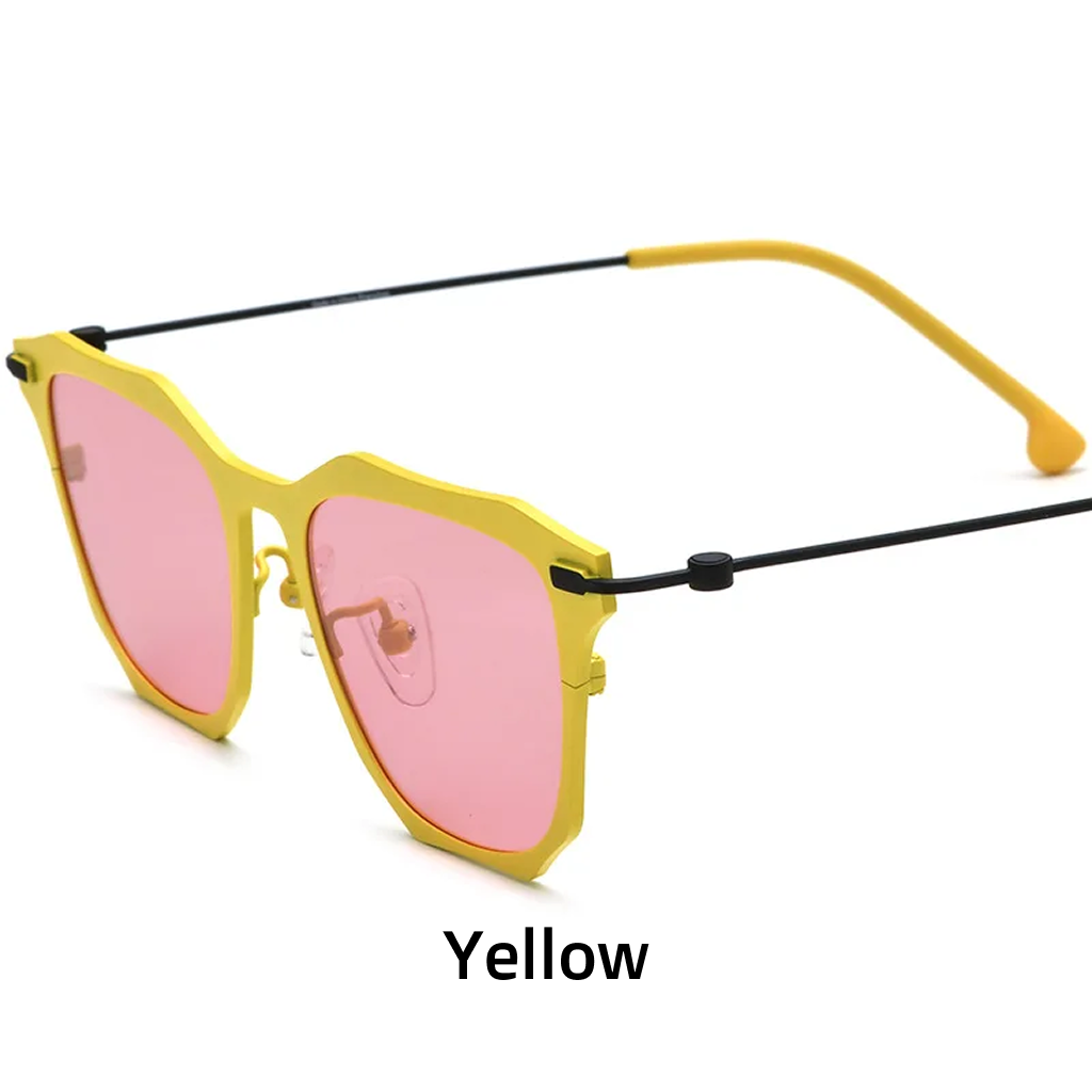 Titanium Rectangle Polarized Sunglasses UV400