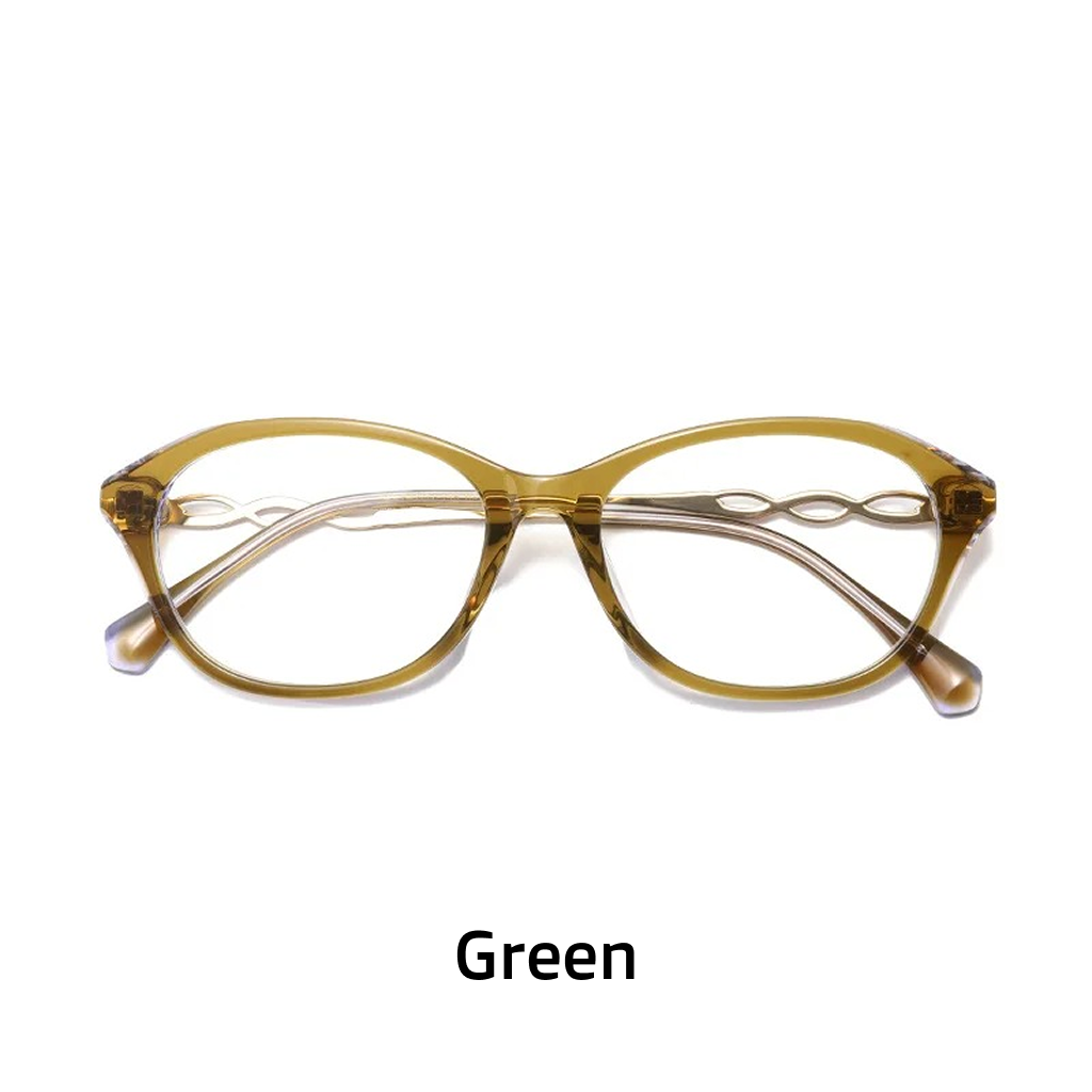 Acetate Oval Cat Eye Optical Glasses Frame