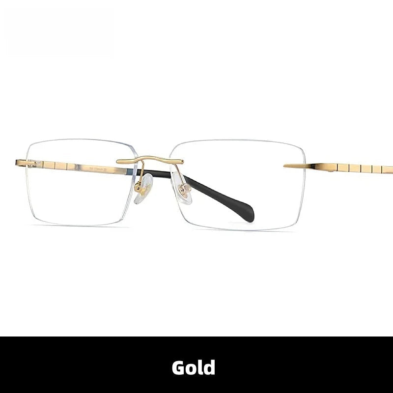 Ultraleichte rahmenlose optische Titanbrille