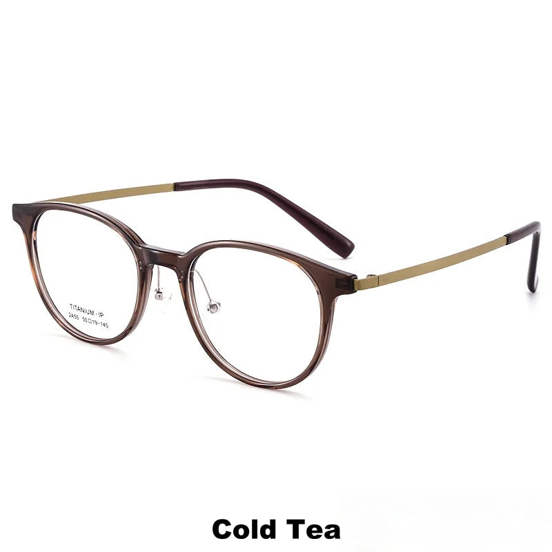 Ultra Light Titanium Cat Eye Eyeglass Frame - Anti Blue Light Optical Prescription Glasses