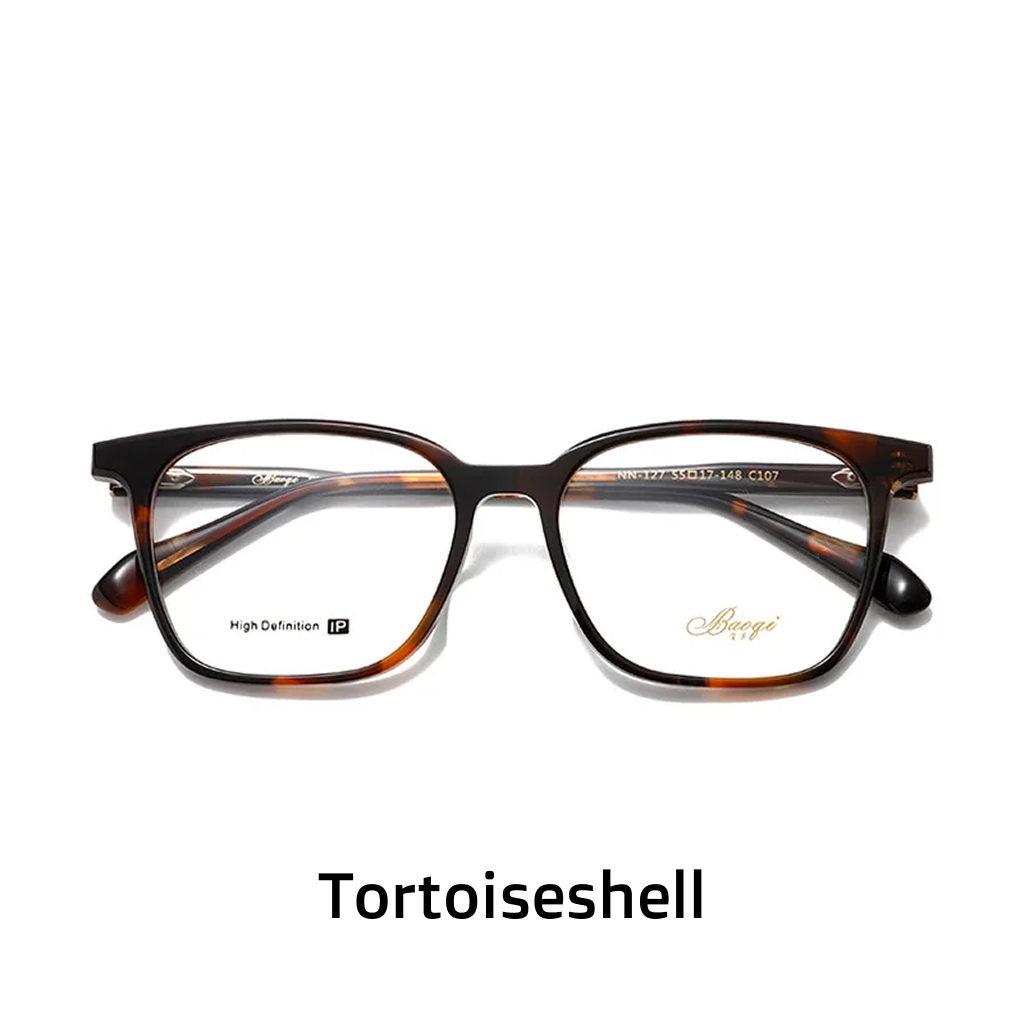 Montature da vista retrò quadrate in acetato - Occhiali leggeri unisex