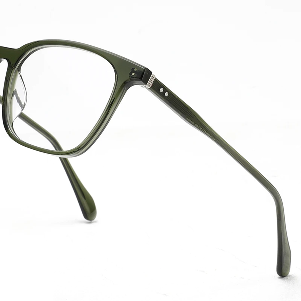 Montature da vista retrò quadrate in acetato - Occhiali leggeri unisex