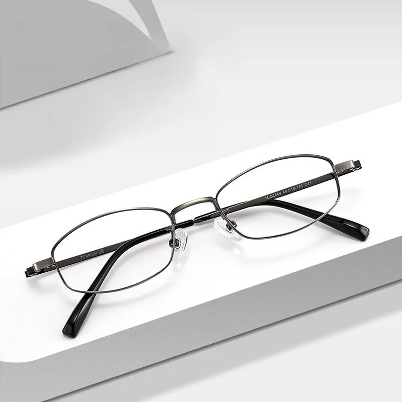 Titanium Optical Glasses Frame G2449 - Lightweight Unisex Prescription Eyewear