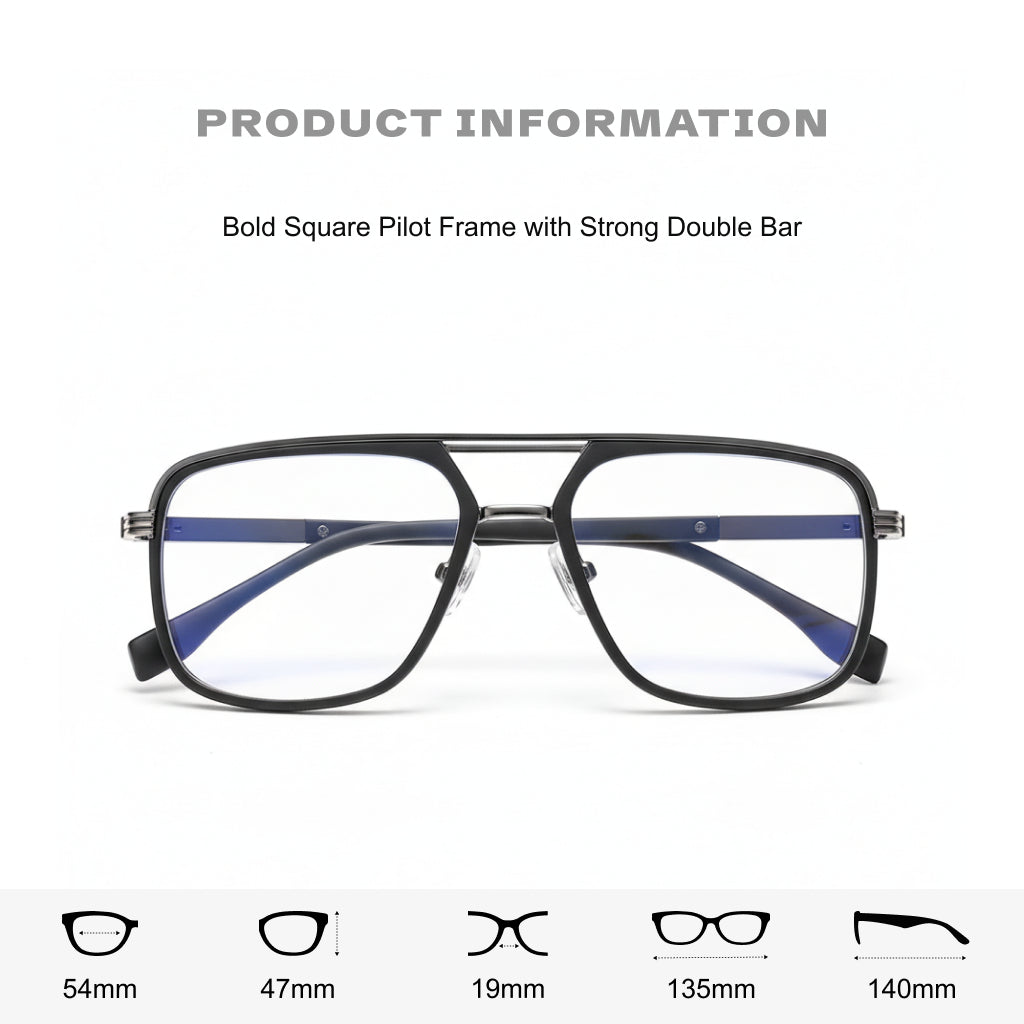 Unisex Double Bridge Optical Eyeglass Frame - Model 82281