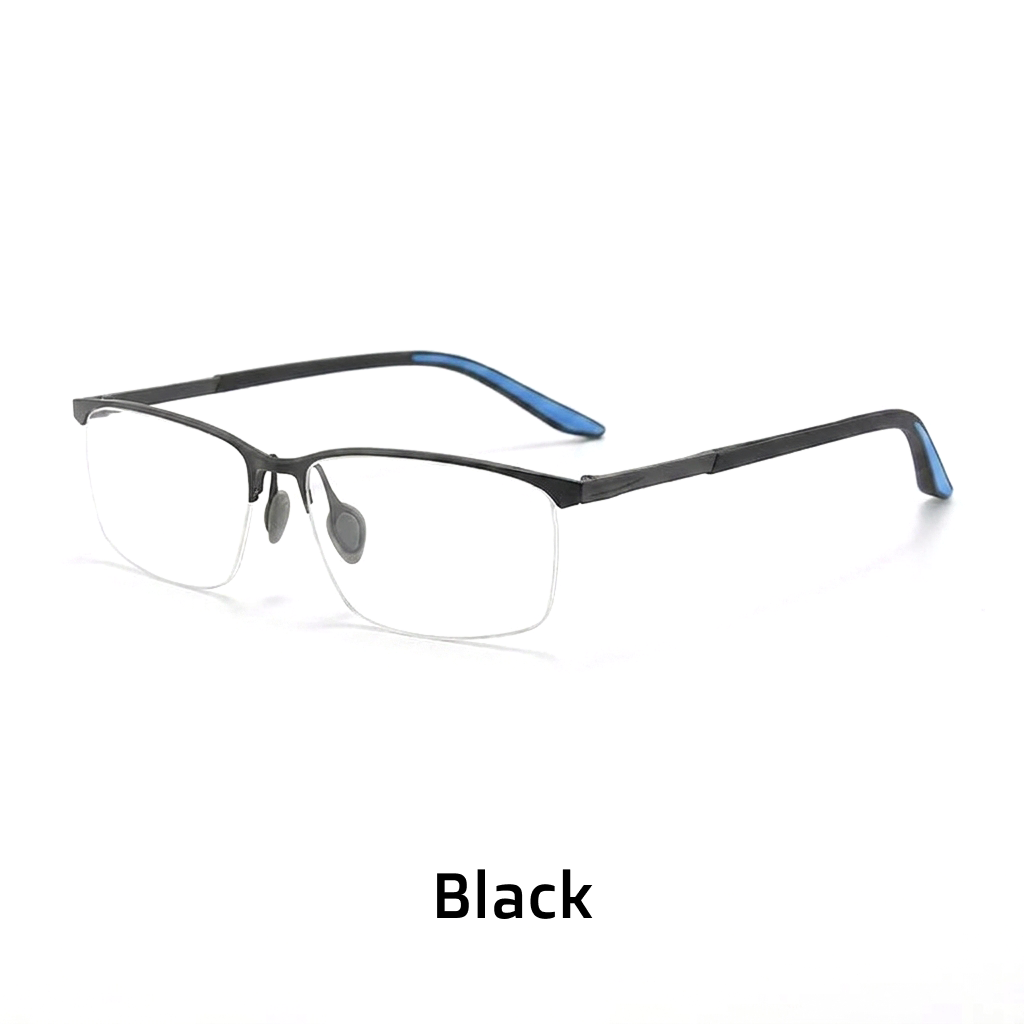 Optische Halbrahmenbrille aus Titan