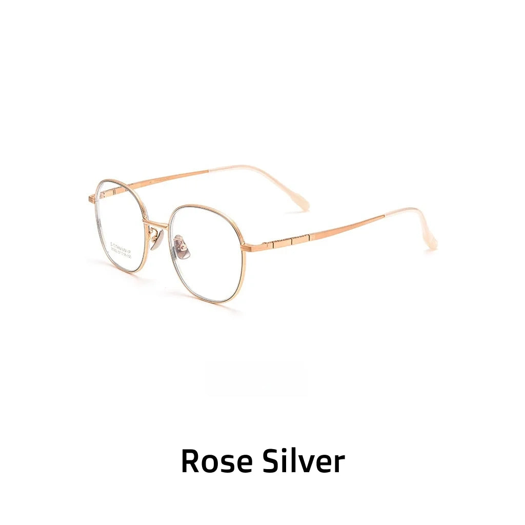 Retro Double Circle Titanium Eyeglass Frame - Unisex Optical Glasses