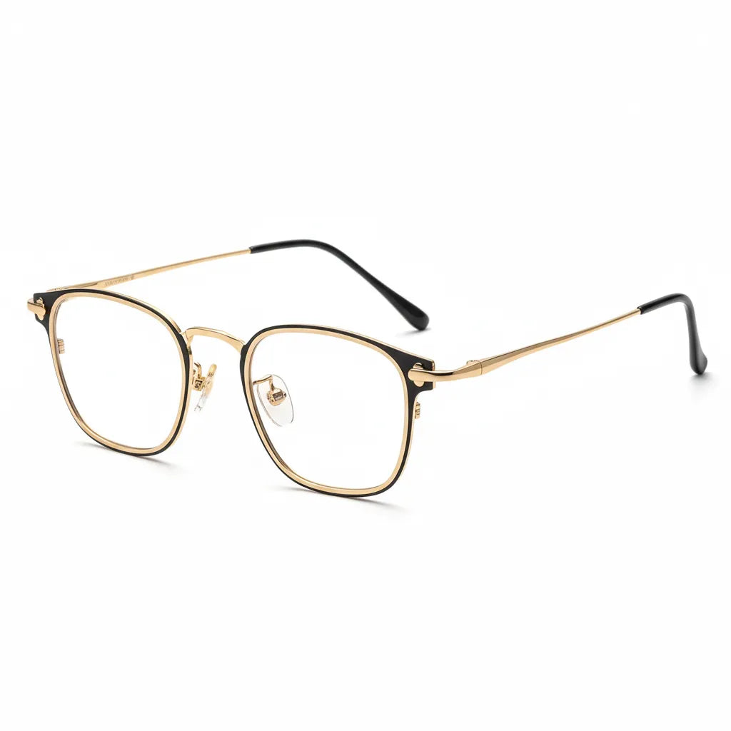 Square Titanium Eyeglass Frame with Anti-Blue Light - SK-711
