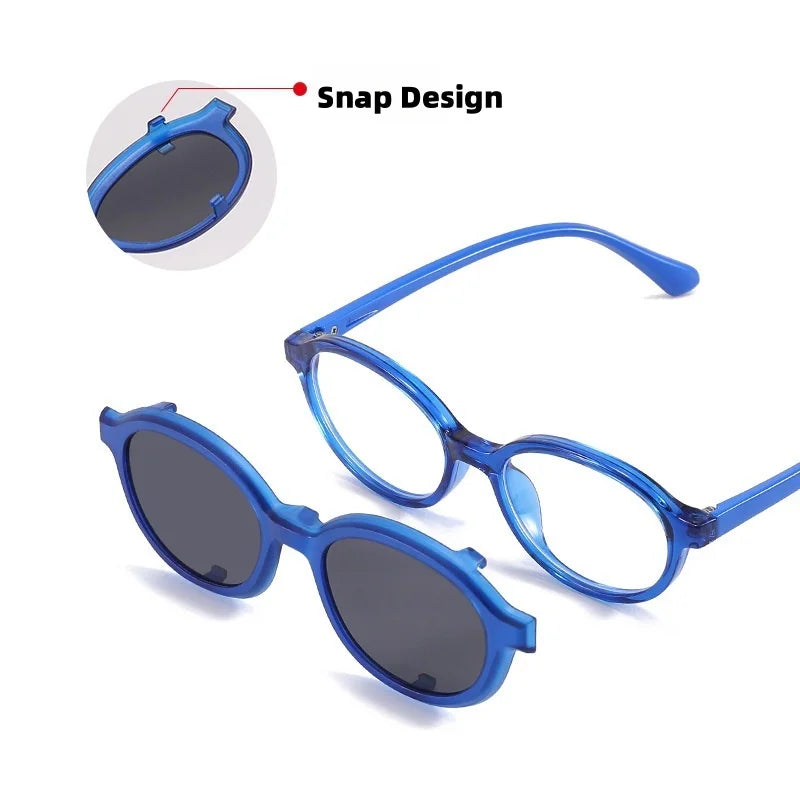 Kids Polarized Snap-On Sunglasses - Prescription Eyeglass Frames
