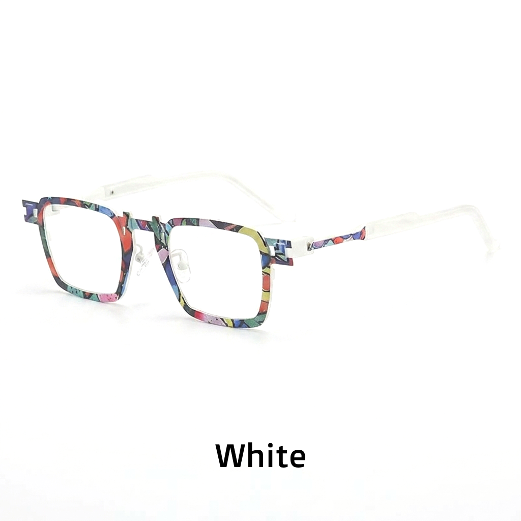 Titanium Square Optical Eyeglass Frames – Unisex Retro Style